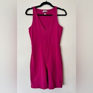Babaton Contour Pink V-neck Romper